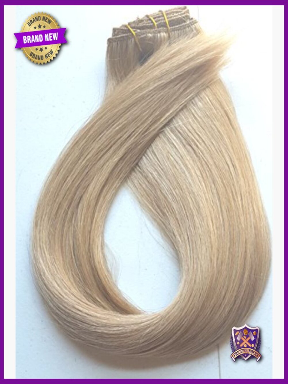 18" Remy Human Hair Clip In Extensions 9 Piece Full Head Set Thick Double Drawn - Picture 2 of 6